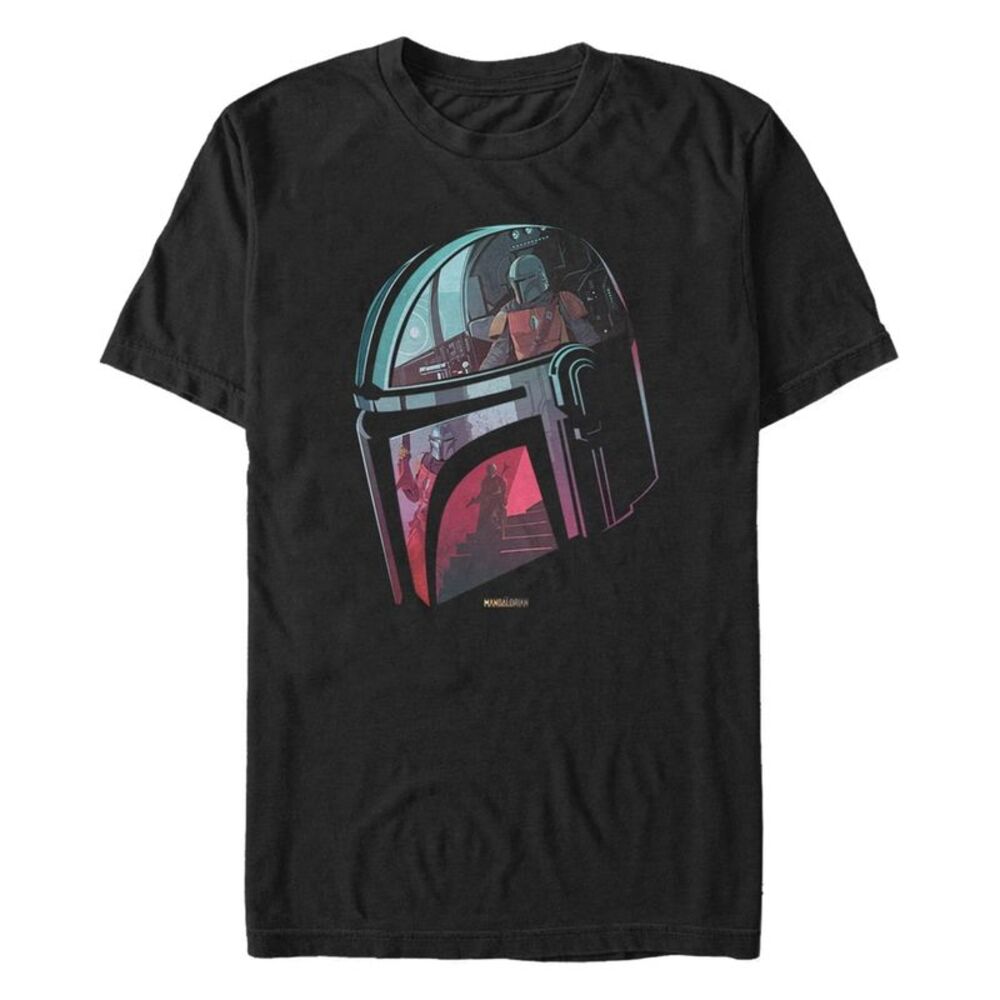 Fifth Sun Mens The Mandalorian Helmet Reflection Graphic T-Shirt, NWT